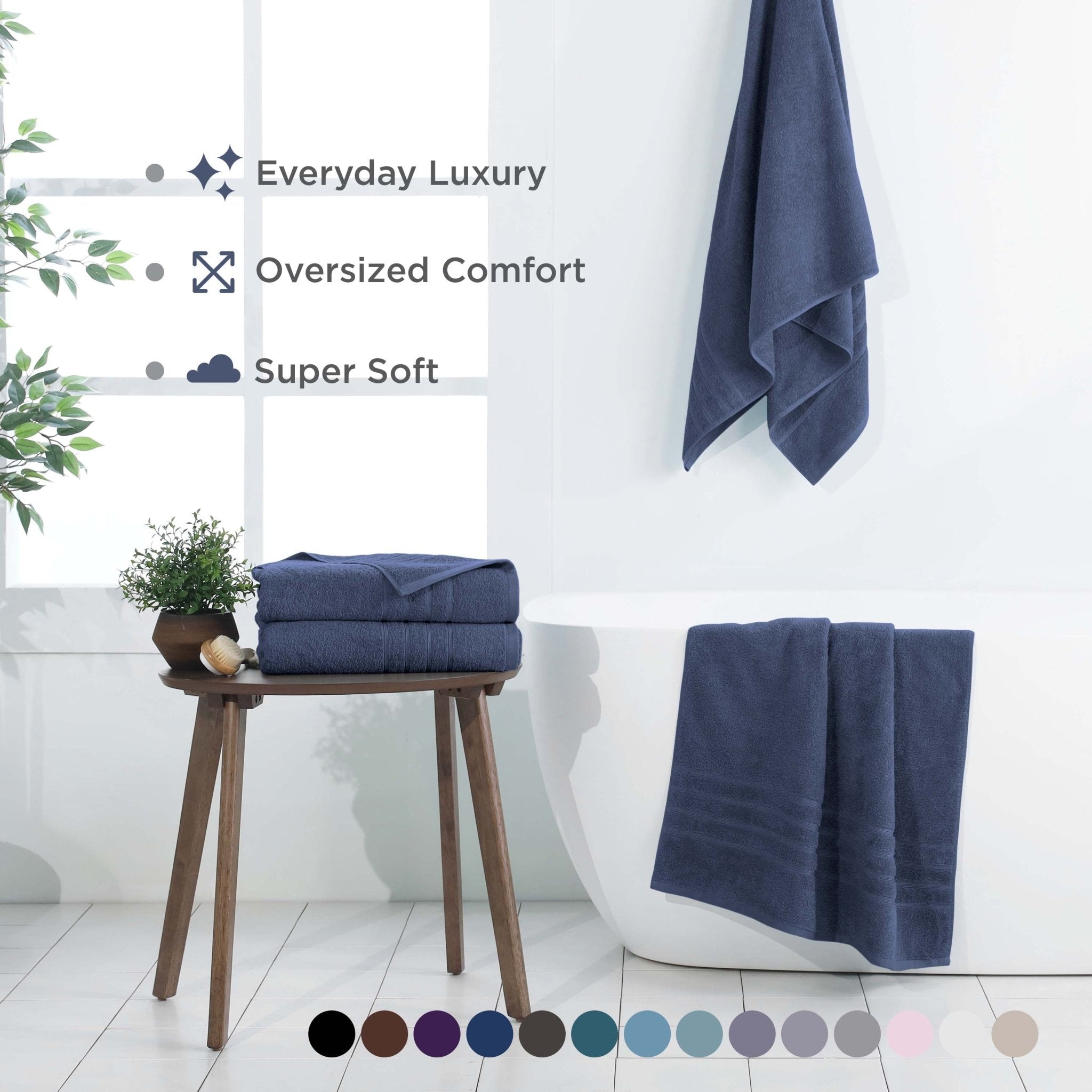 Martex Ultimate 100% Cotton Solid 2-Piece Bath Sheet Set