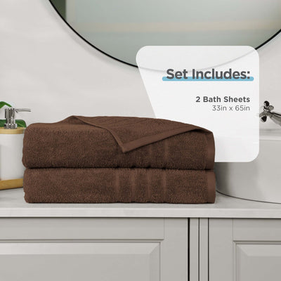 Martex Ultimate 100% Cotton Solid 2-Piece Bath Sheet Set
