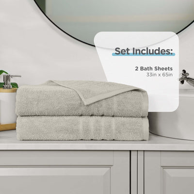 Martex Ultimate 100% Cotton Solid 2-Piece Bath Sheet Set
