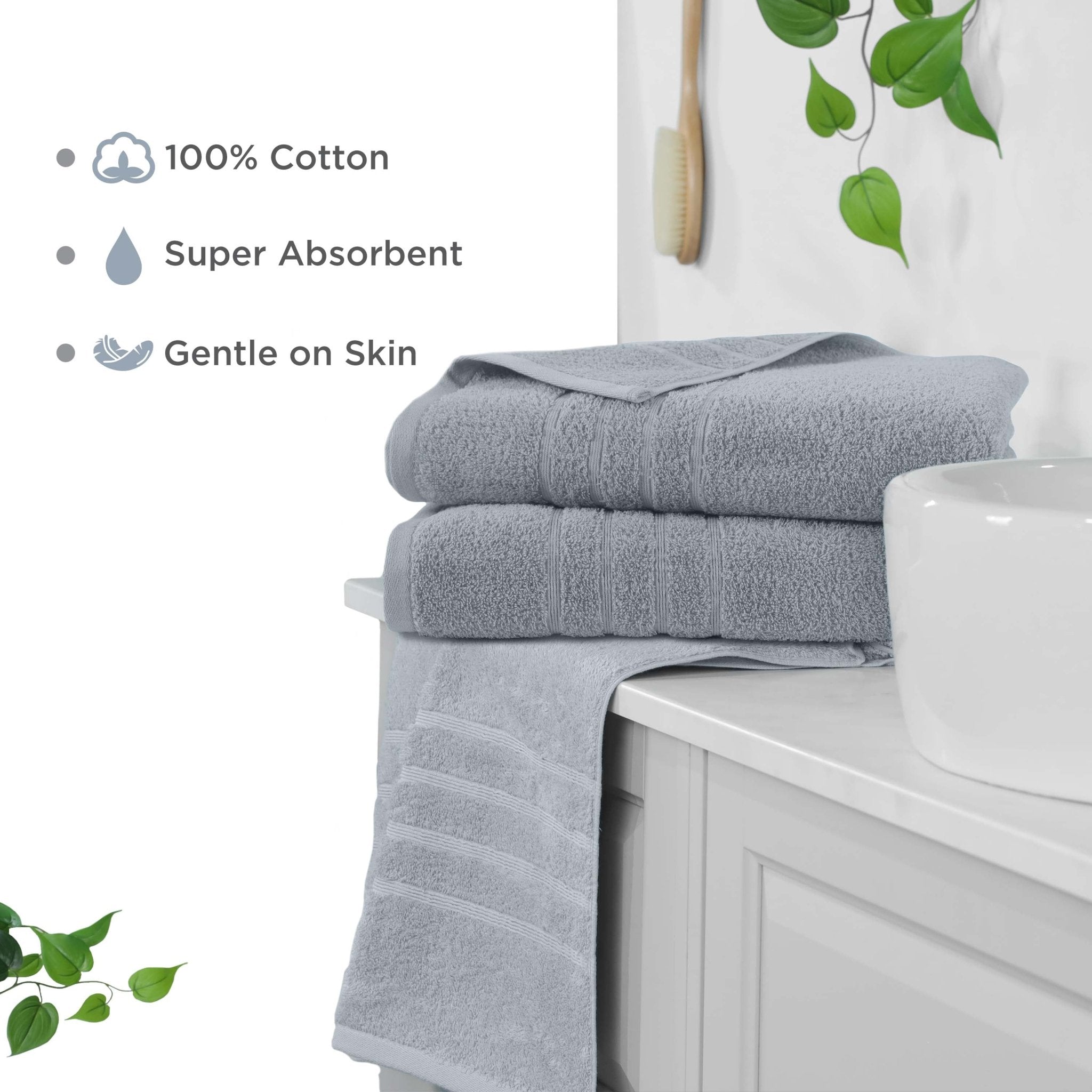 Martex Ultimate 100% Cotton Solid 2-Piece Bath Sheet Set