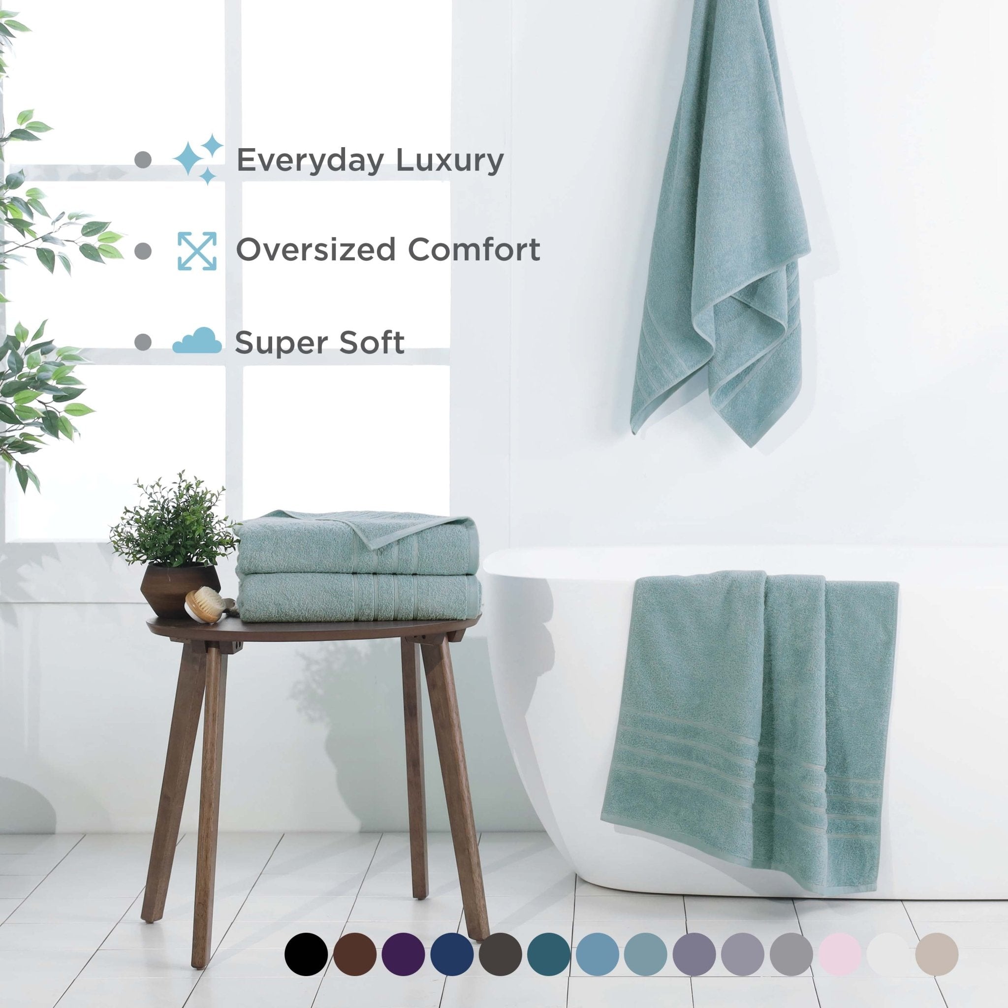 Martex Ultimate 100% Cotton Solid 2-Piece Bath Sheet Set