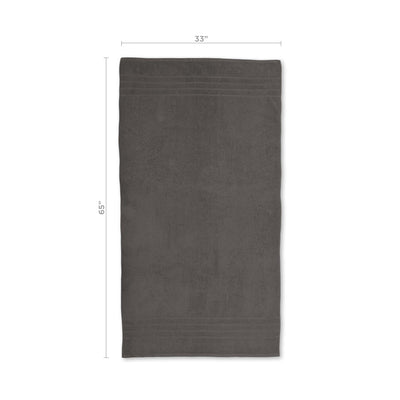 Eiffel tower bath sheet with dimensions on a white background