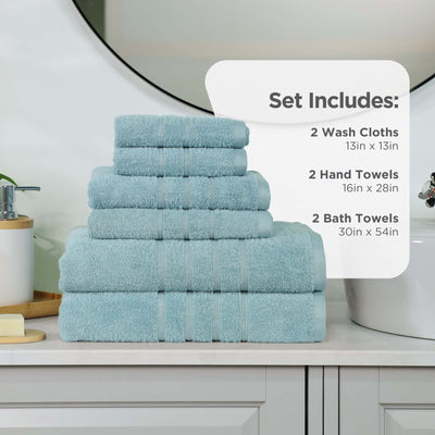 Martex Ultimate 100% Cotton Solid 6-Piece Towel Set