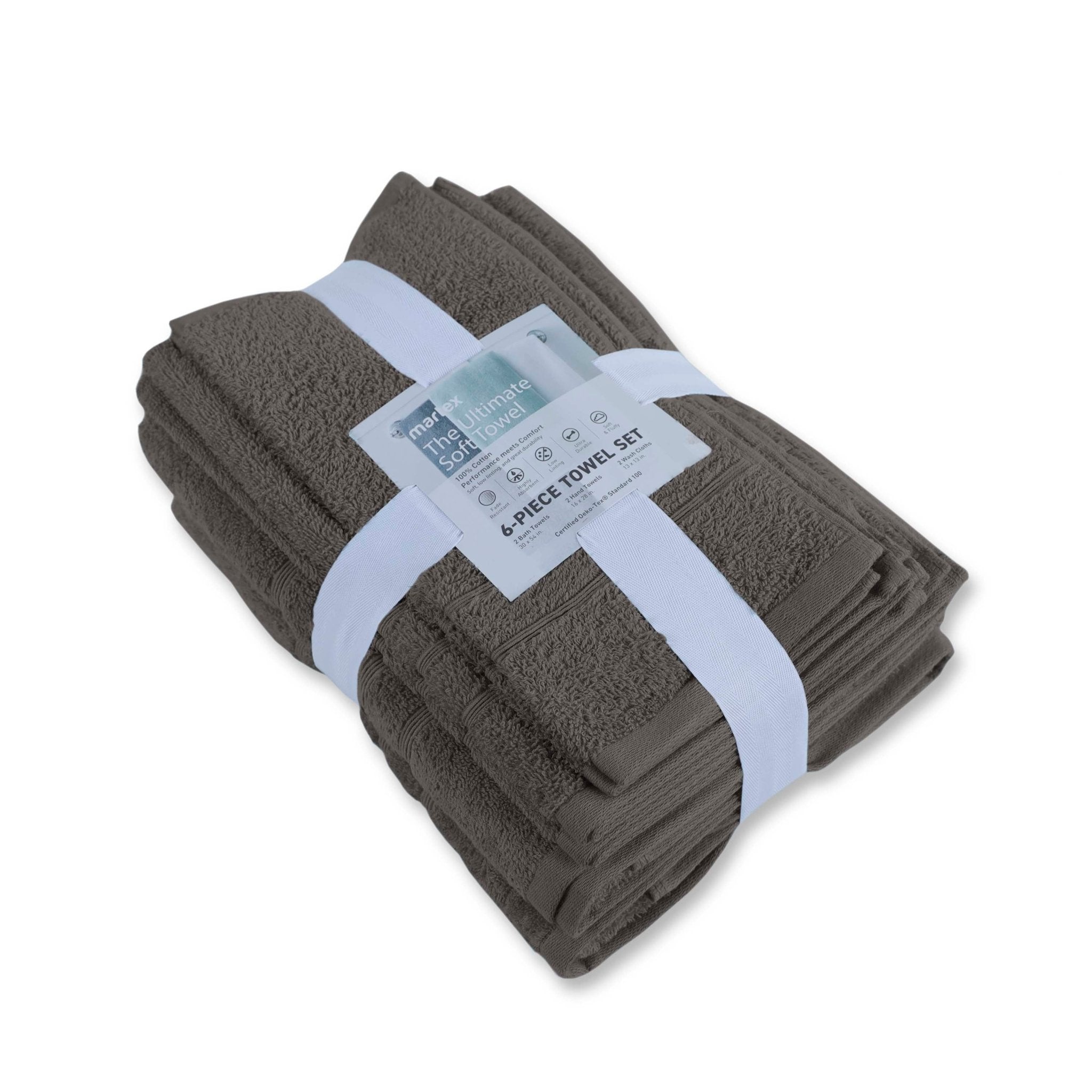 Martex Ultimate 100% Cotton Solid 6-Piece Towel Set