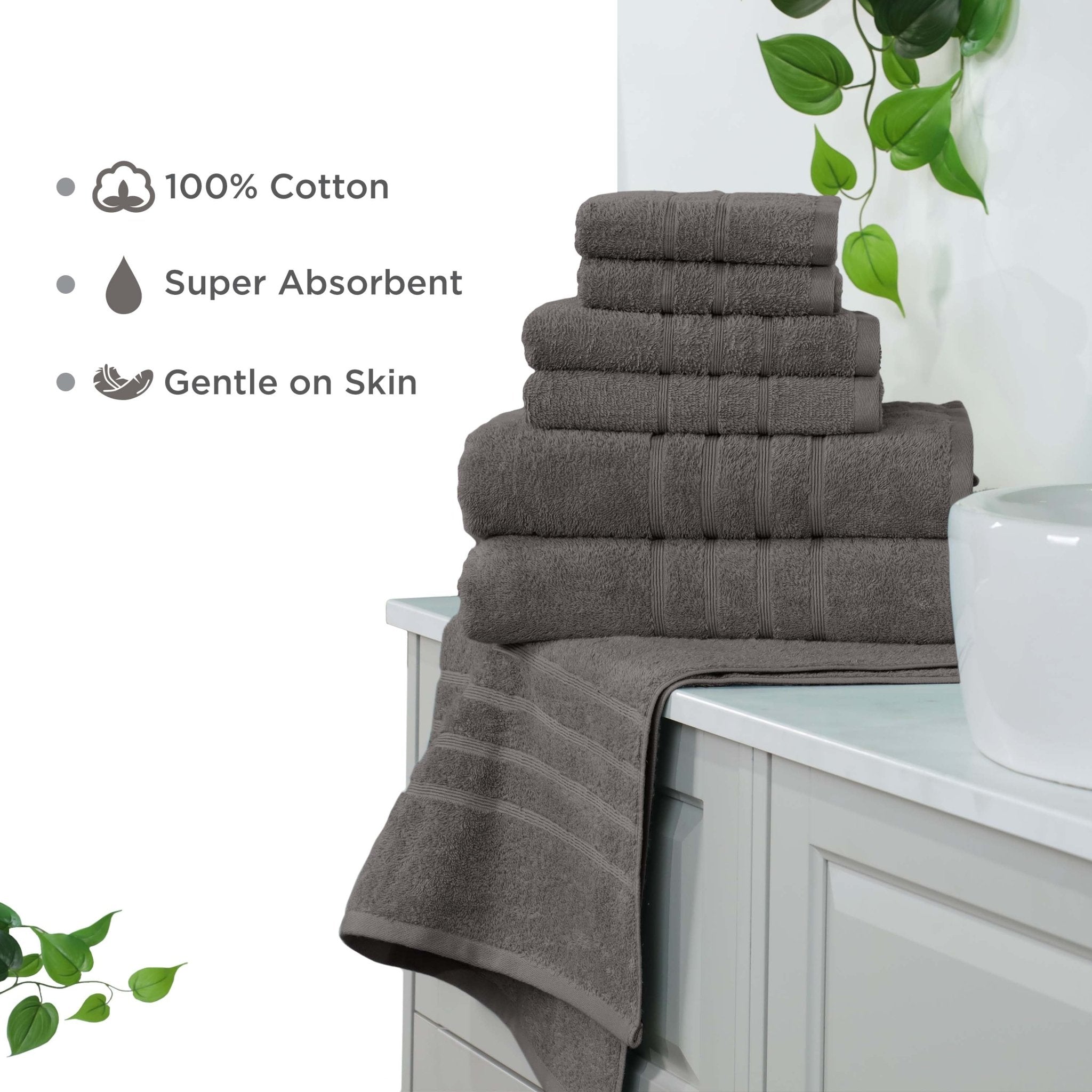 Martex Ultimate 100% Cotton Solid 6-Piece Towel Set