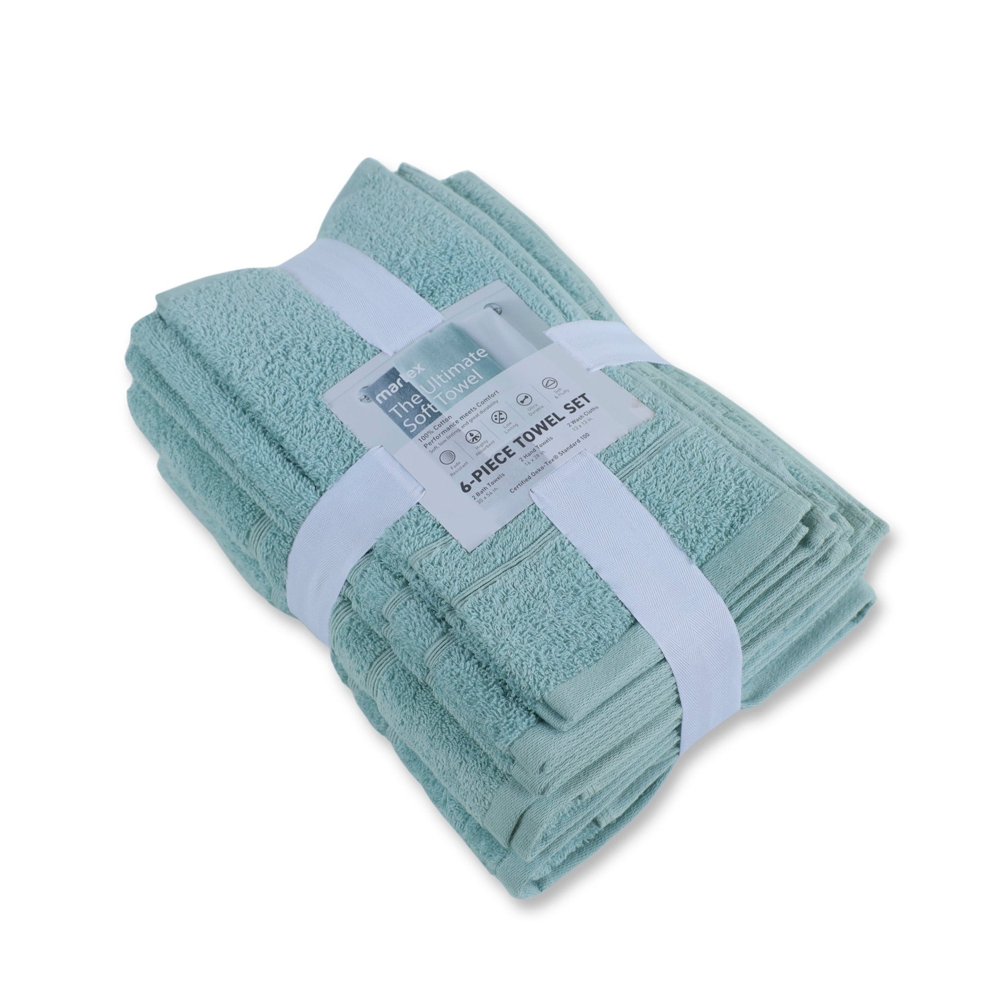 Martex Ultimate 100% Cotton Solid 6-Piece Towel Set