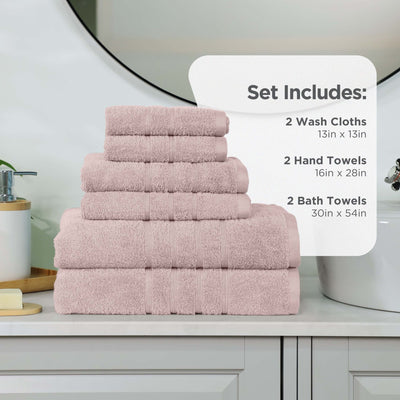 Martex Ultimate 100% Cotton Solid 6-Piece Towel Set