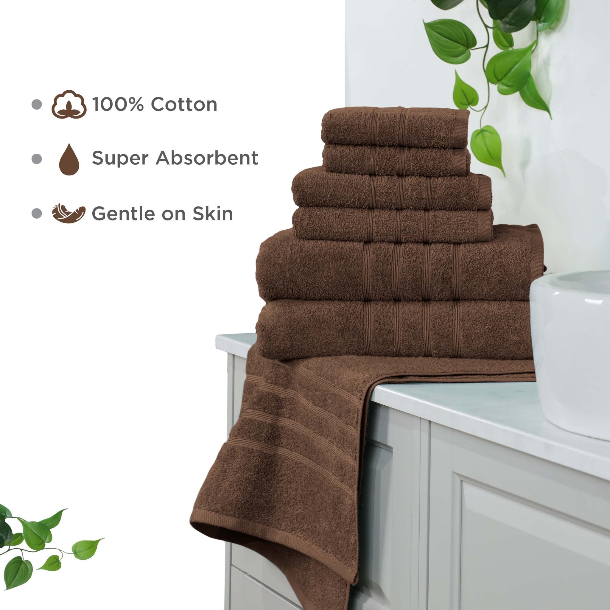 Martex Ultimate 100% Cotton Solid 6-Piece Towel Set