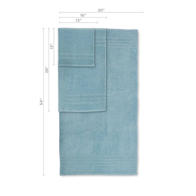 Mineral towel with dimensions on a white background