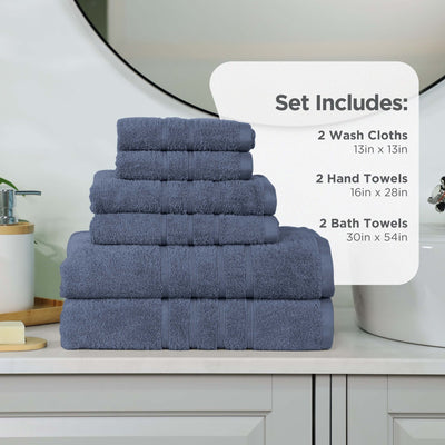 Martex Ultimate 100% Cotton Solid 6-Piece Towel Set