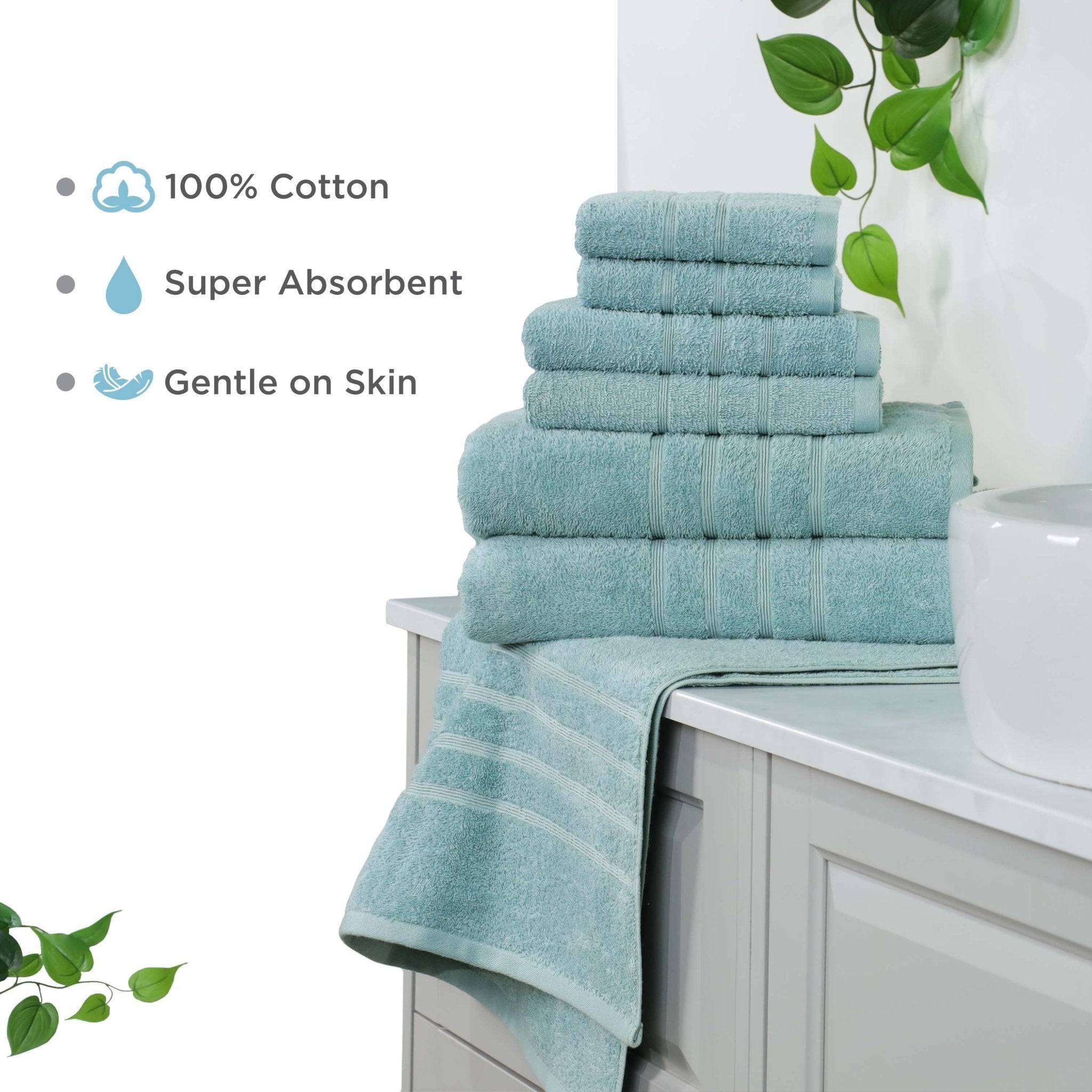 Martex Ultimate 100% Cotton Solid 6-Piece Towel Set