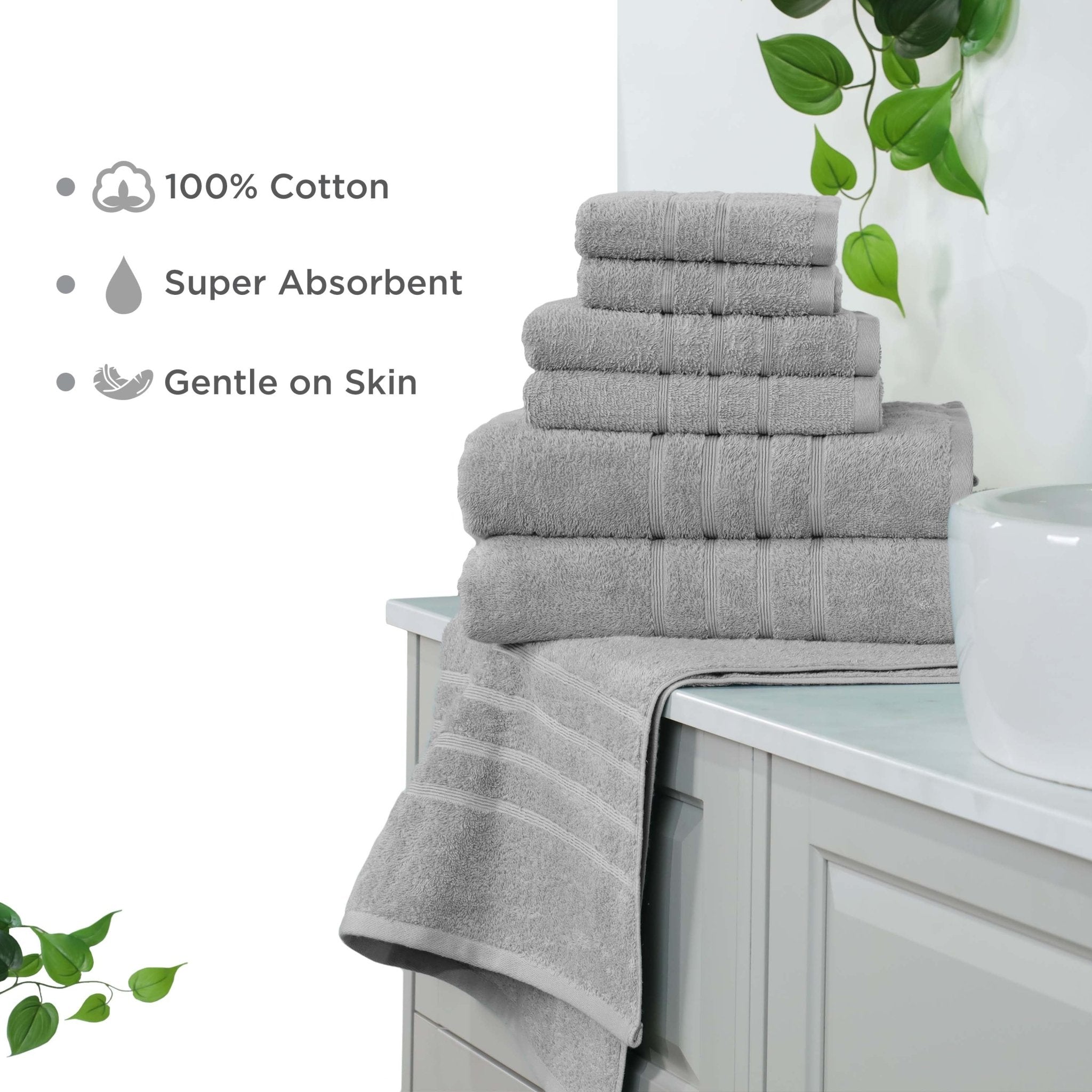 Martex Ultimate 100% Cotton Solid 6-Piece Towel Set