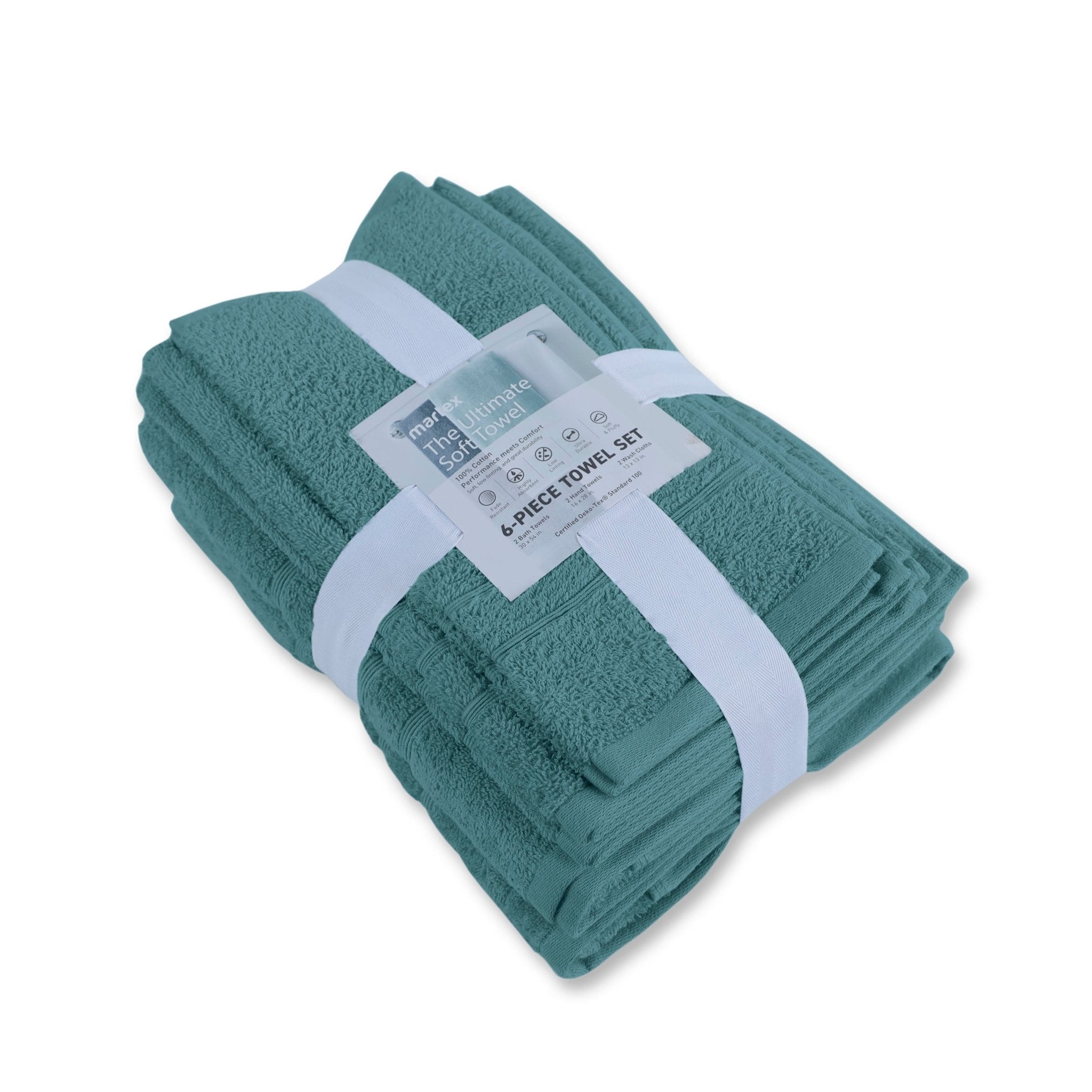 Martex Ultimate 100% Cotton Solid 6-Piece Towel Set