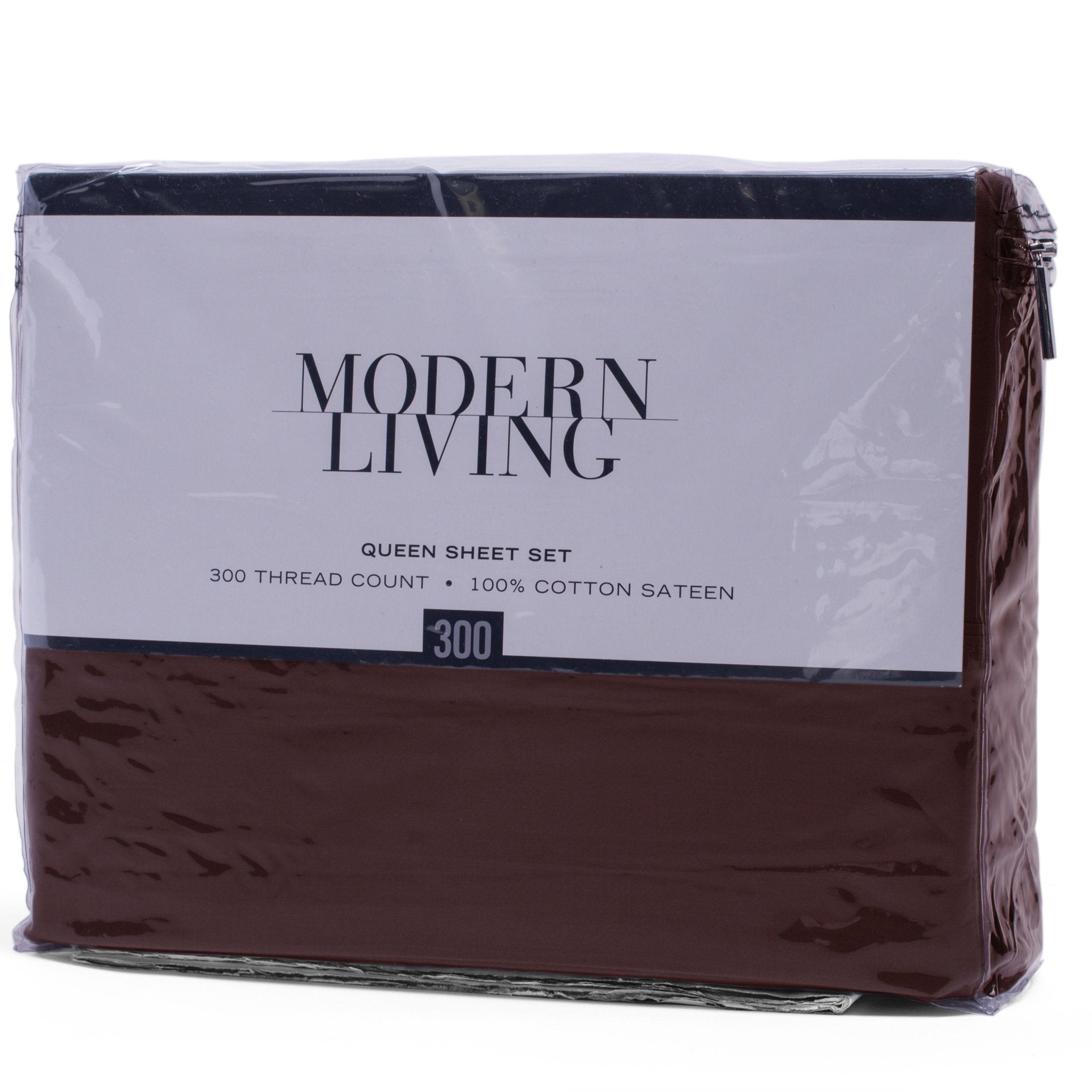 Modern Living Solid Color 300 Thread Count 100% Cotton Sateen Sheet Set