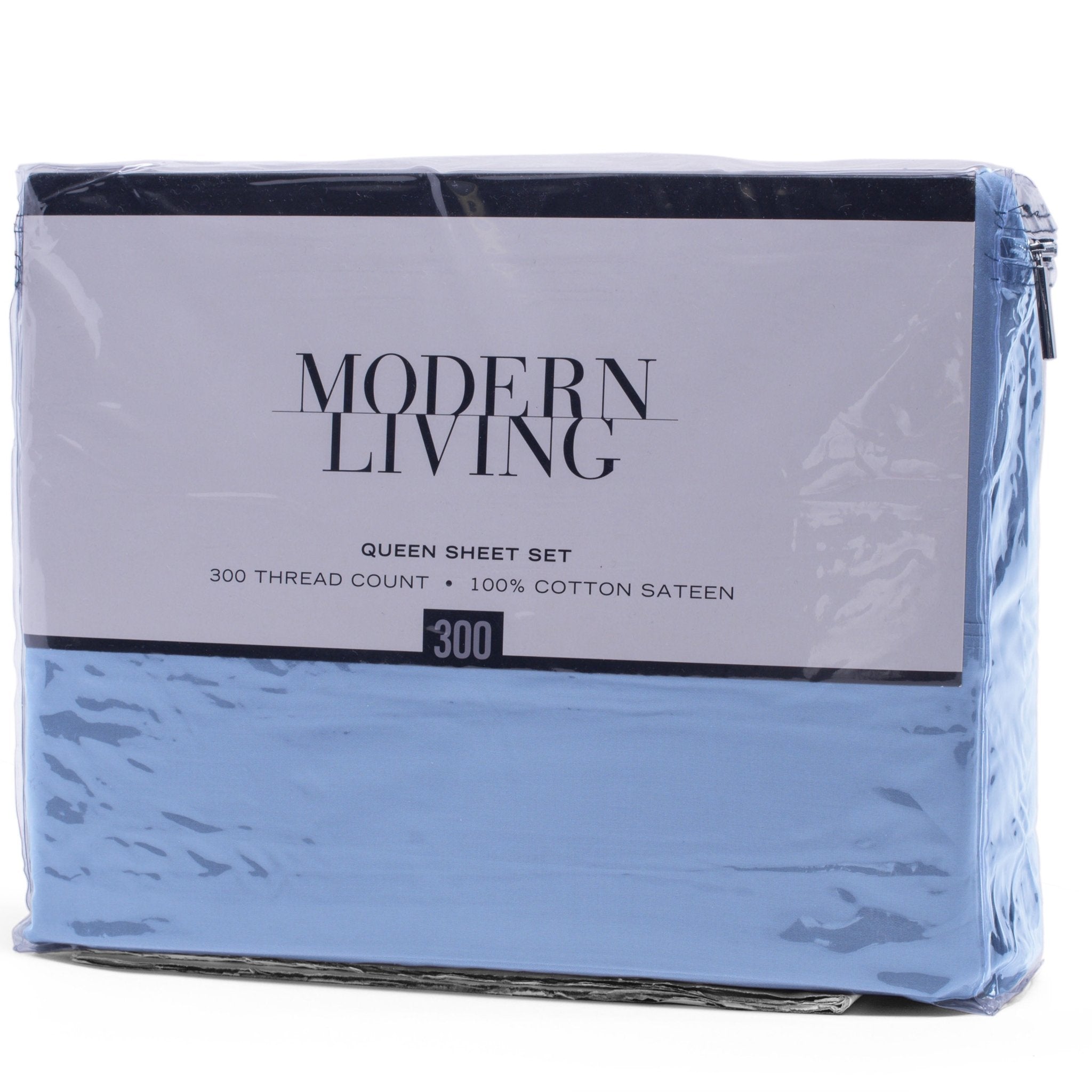Modern Living Solid Color 300 Thread Count 100% Cotton Sateen Sheet Set