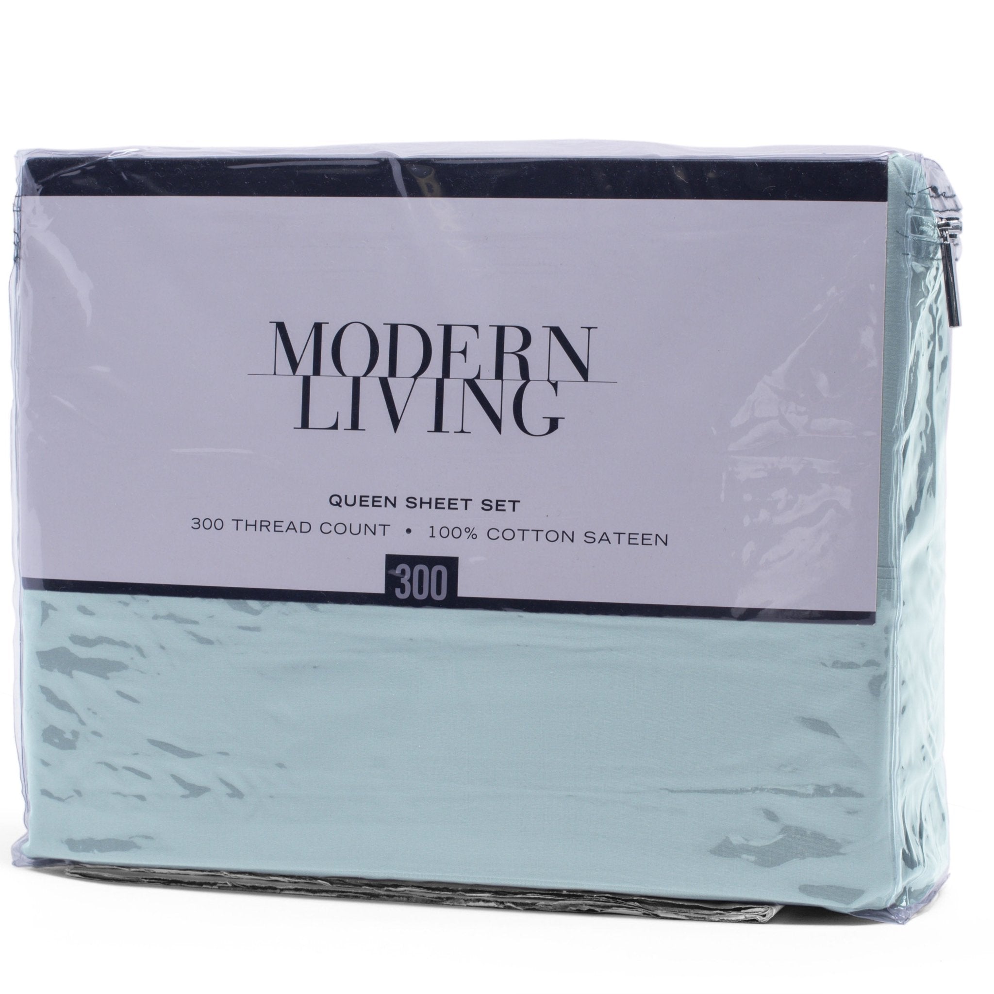 Modern Living Solid Color 300 Thread Count 100% Cotton Sateen Sheet Set