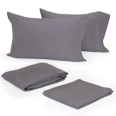 Modern Living Solid Color 300 Thread Count 100% Cotton Sateen Sheet Set