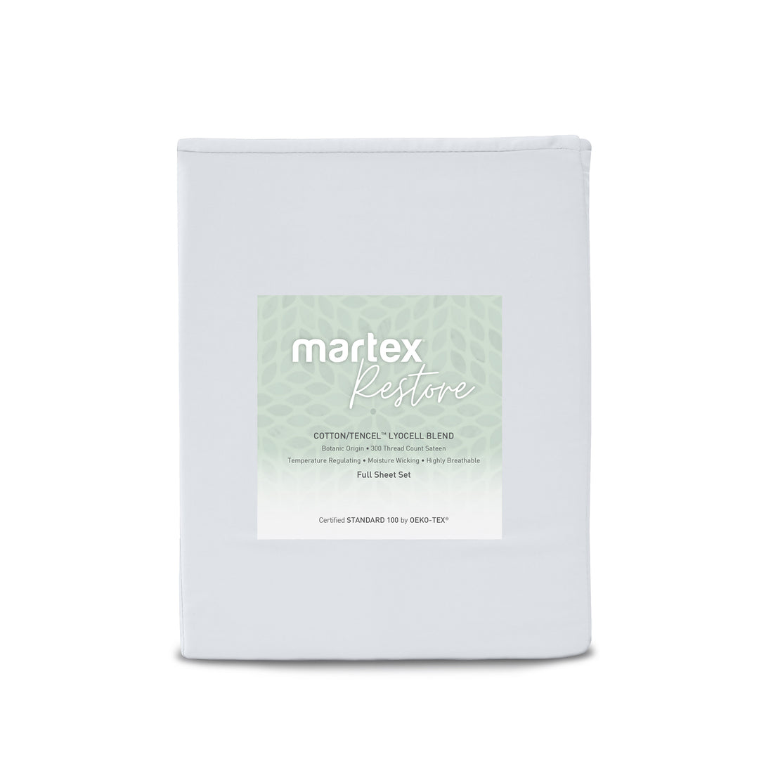 Martex Restore Solid Cotton and Tencel Sheet Set - Thumbnail 4