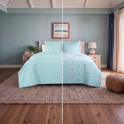 Southern Tide Ashley Harbor Aqua Quilt and Euro