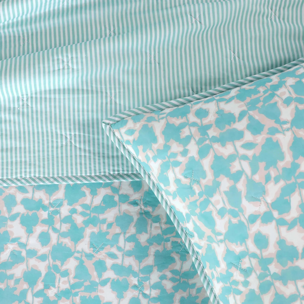 Southern Tide Ashley Harbor Aqua Quilt and Euro