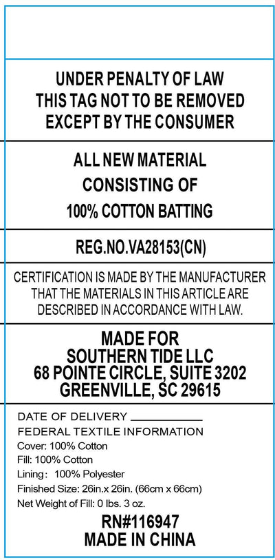 Southern Tide Augustine 100% Cotton Reversible Quilt and Euro