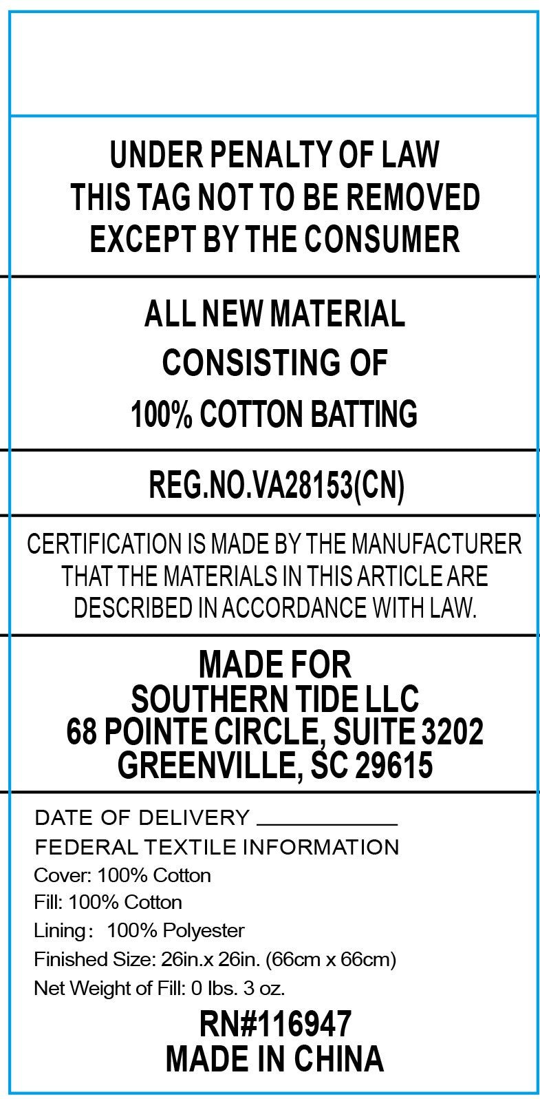 Southern Tide Augustine 100% Cotton Reversible Quilt and Euro