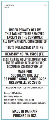 Fabric tag with material information and manufacturing details