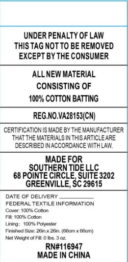 Southern Tide Bellweather 100% Cotton Reversible Quilt and Euro