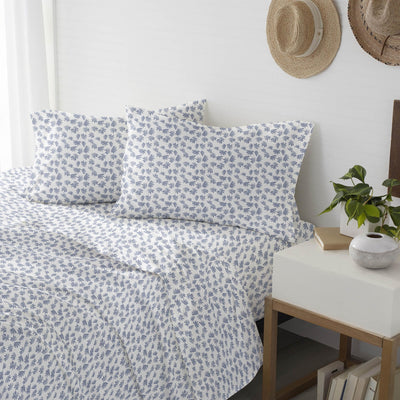 Southern Tide Coastal Jasmine 100% Cotton Blue Sheet Set