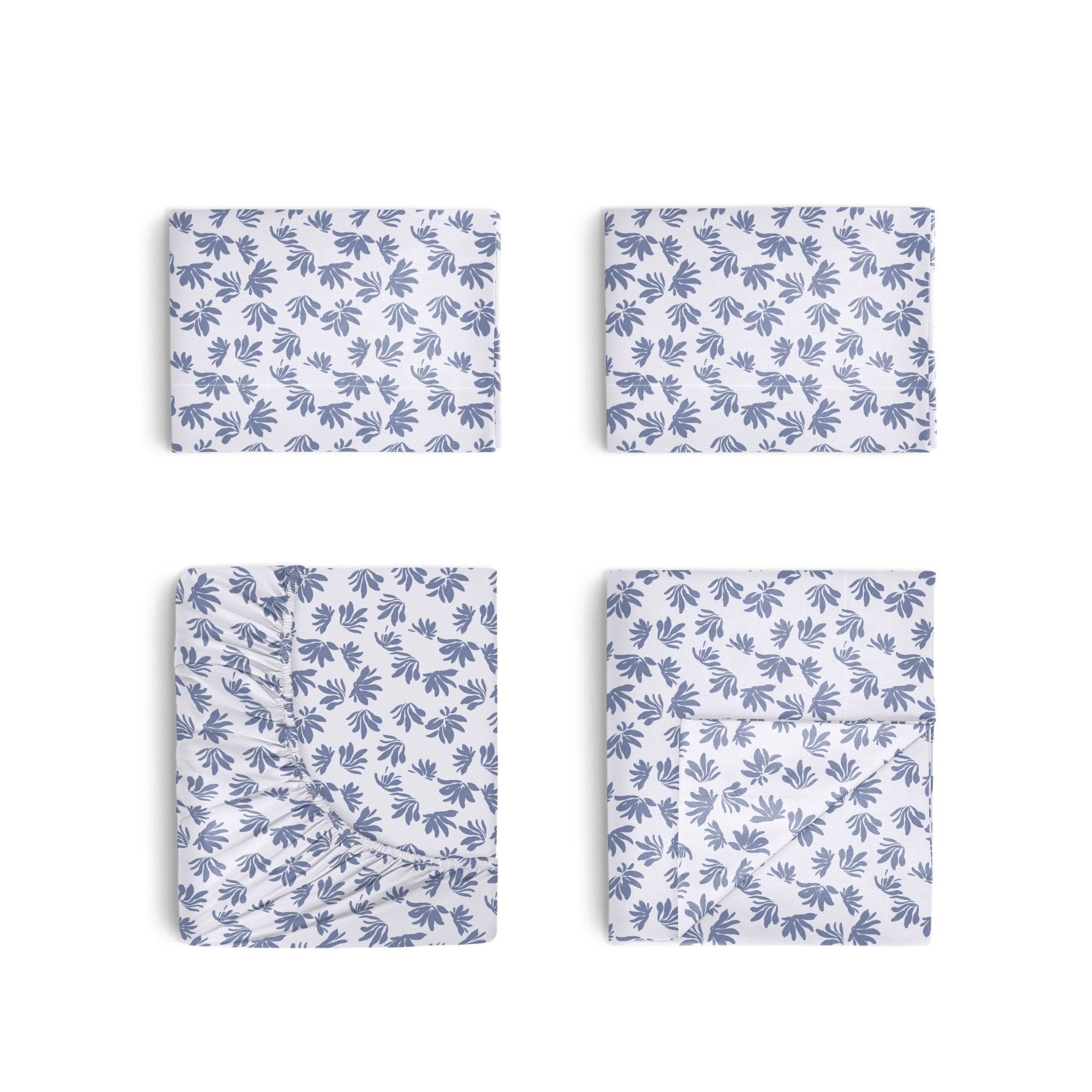 Southern Tide Coastal Jasmine 100% Cotton Blue Sheet Set