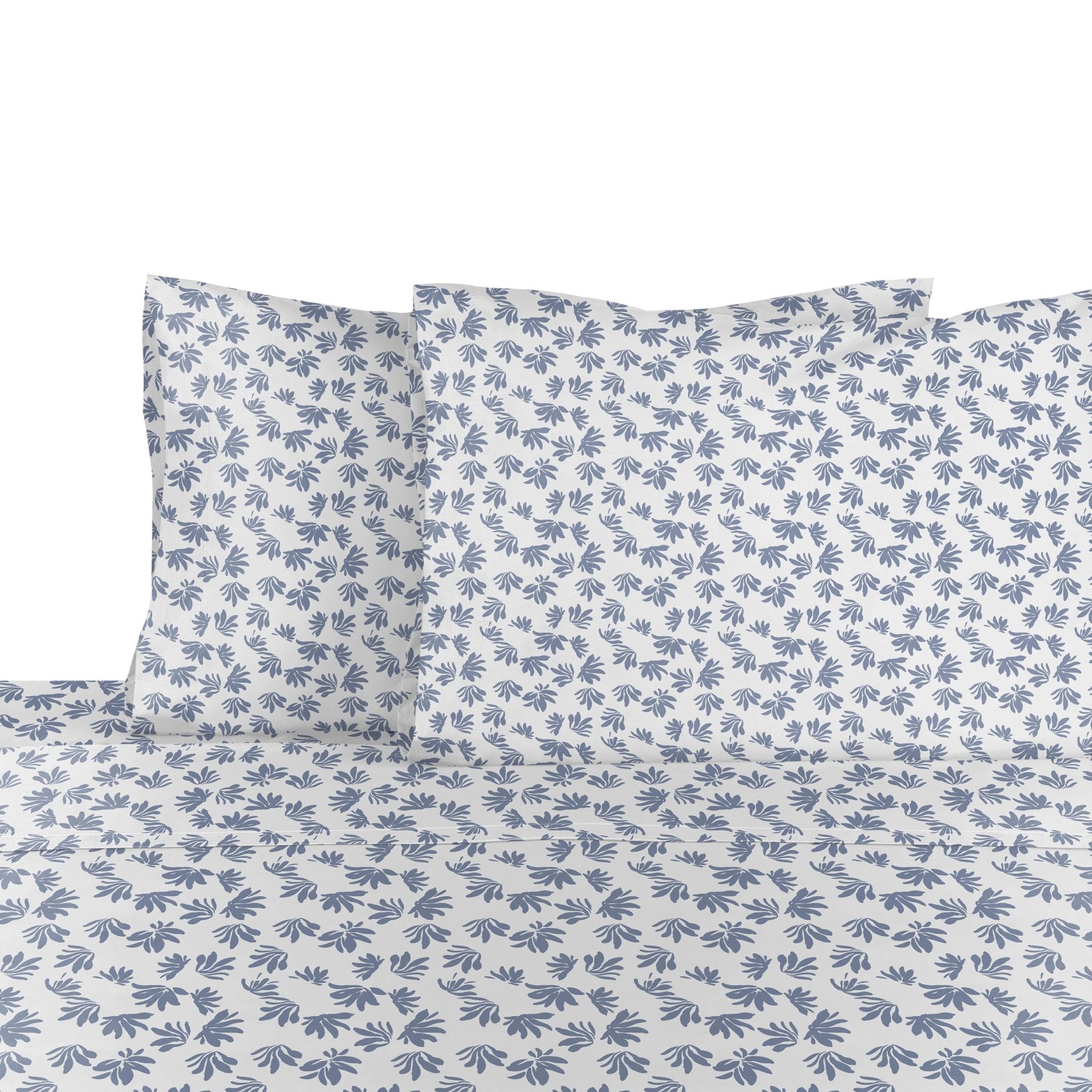 Southern Tide Coastal Jasmine 100% Cotton Blue Sheet Set