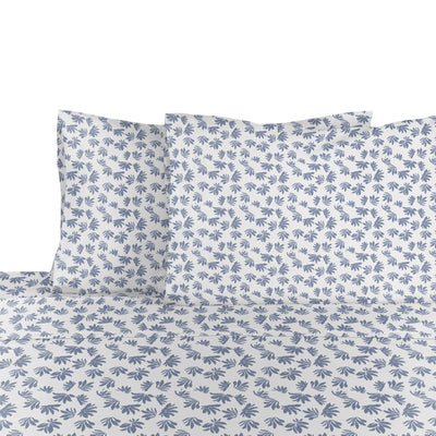 Southern Tide Coastal Jasmine 100% Cotton Blue Sheet Set