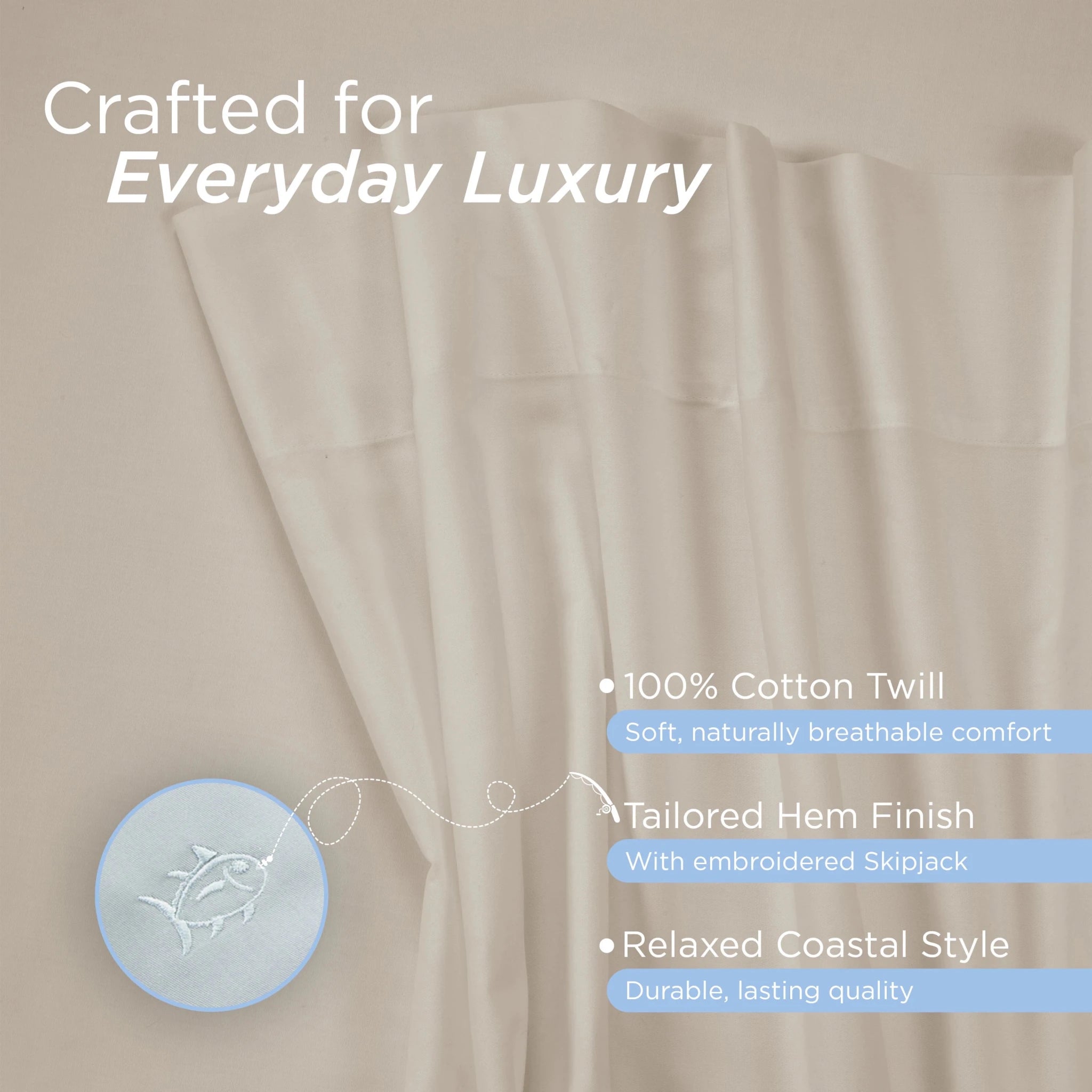 Southern Tide Cotton Twill 300 Thread Count Sheet Set