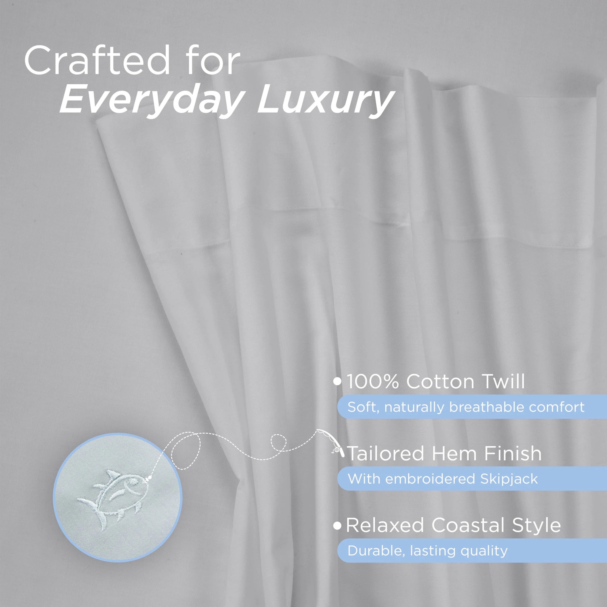 Southern Tide Cotton Twill 300 Thread Count Sheet Set