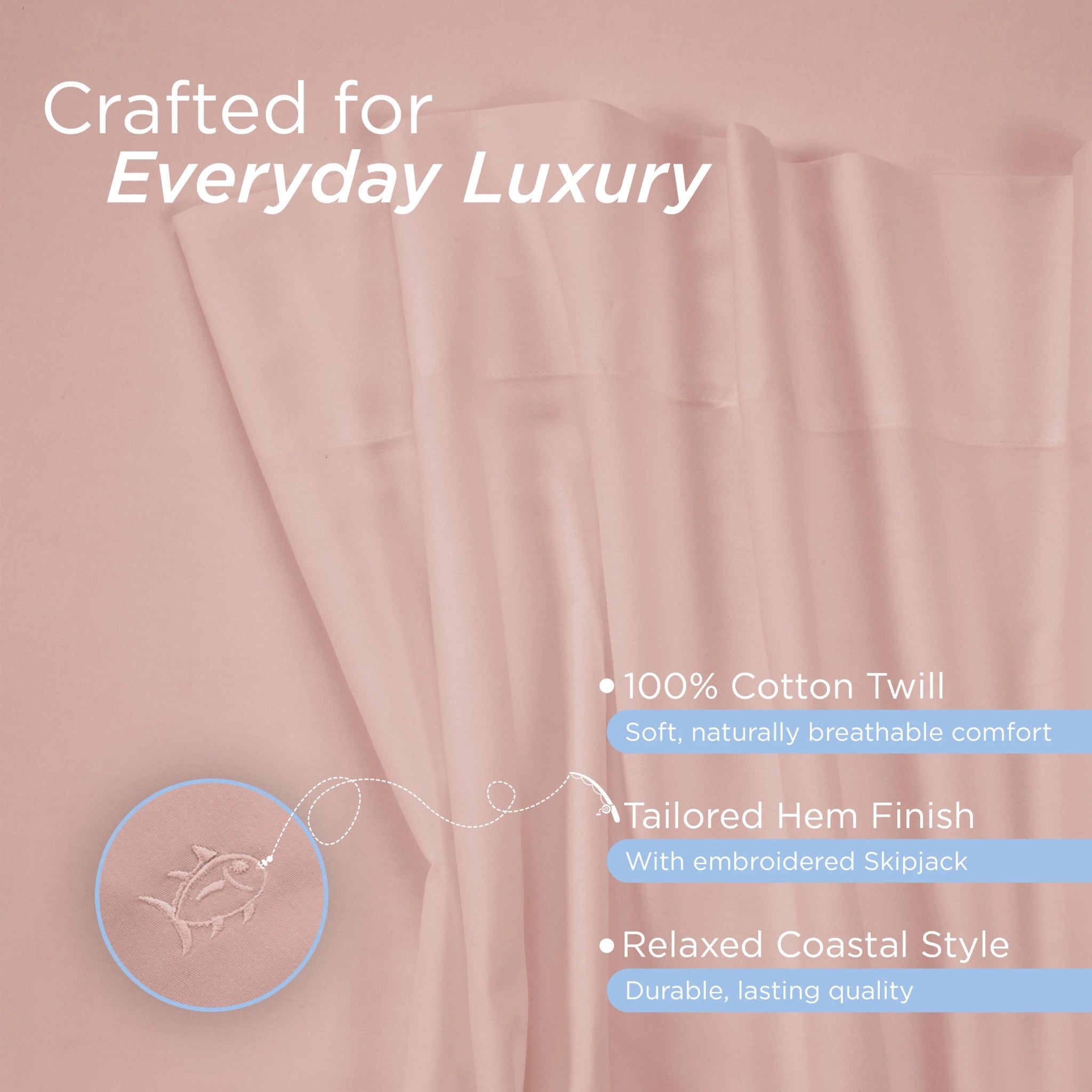 Southern Tide Cotton Twill 300 Thread Count Sheet Set