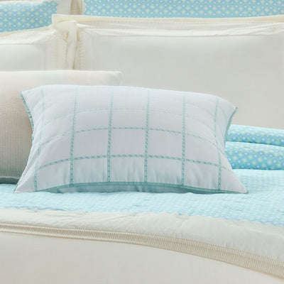 Southern Tide Eyelet Square 100% Cotton Green Decorative Pillow