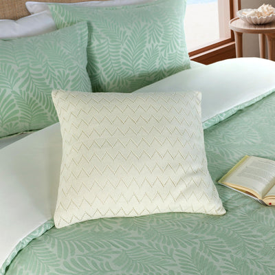 Southern Tide Herringbone 100% Cotton Square Ivory Decorative Pillow
