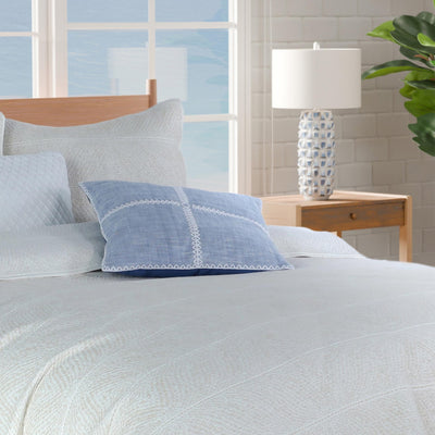 Southern Tide Isla Square Navy Decorative Pillow