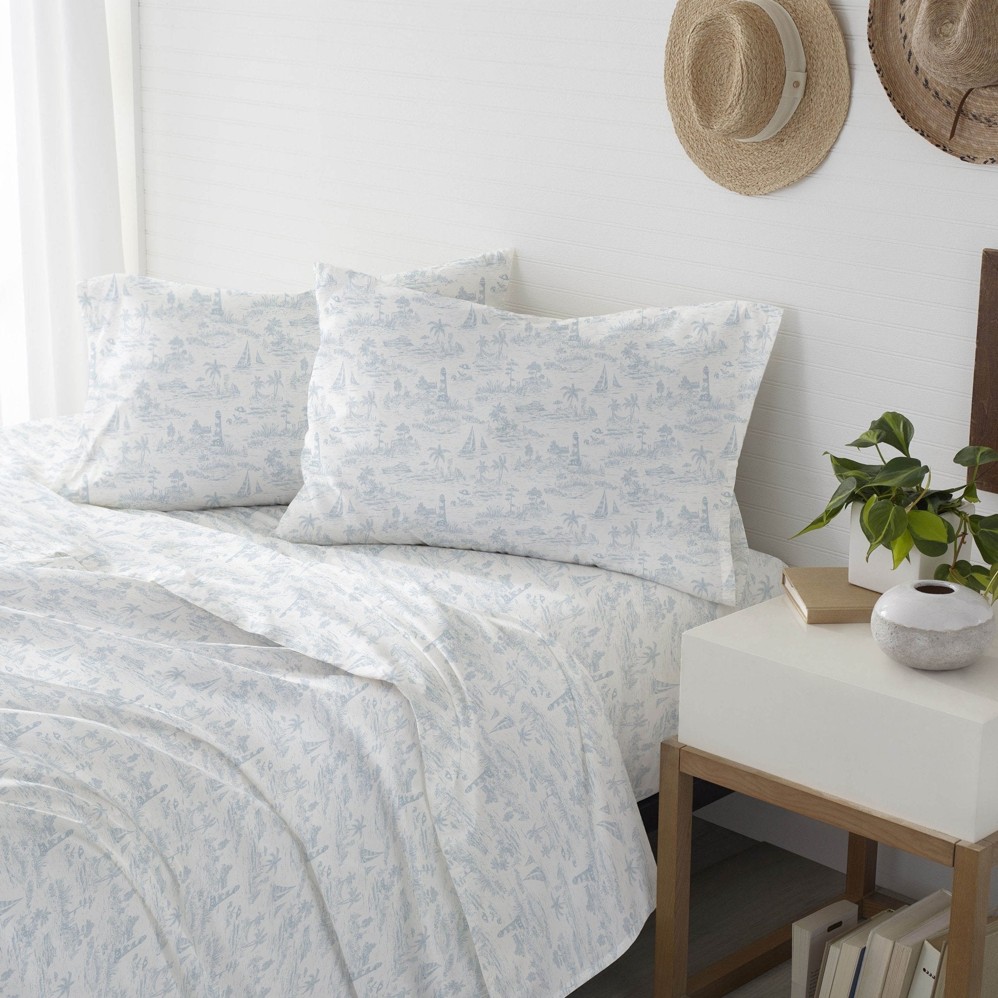 Southern Tide Marco Island 100% Cotton Blue Sheet Set