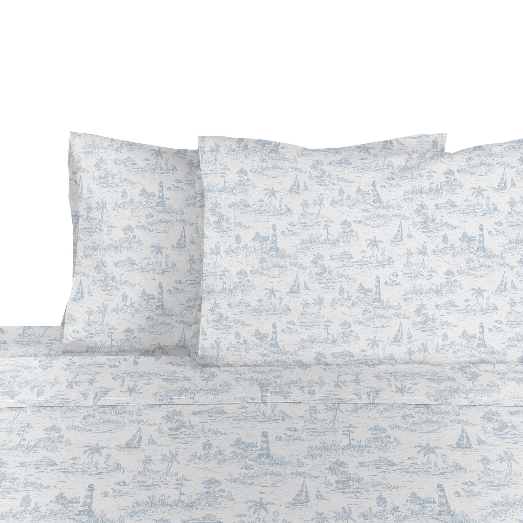 Southern Tide Marco Island 100% Cotton Blue Sheet Set
