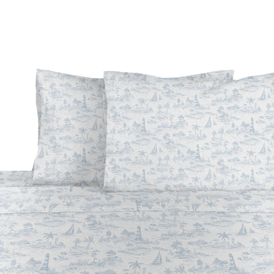 Southern Tide Marco Island 100% Cotton Blue Sheet Set