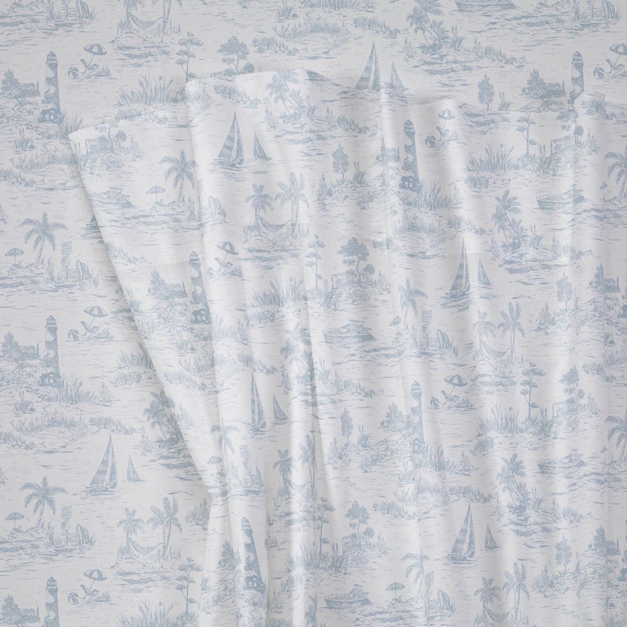 Southern Tide Marco Island 100% Cotton Blue Sheet Set