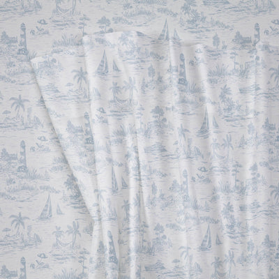 Southern Tide Marco Island 100% Cotton Blue Sheet Set