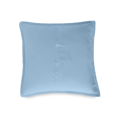 Light blue sham on a white background, showing the reverse side.