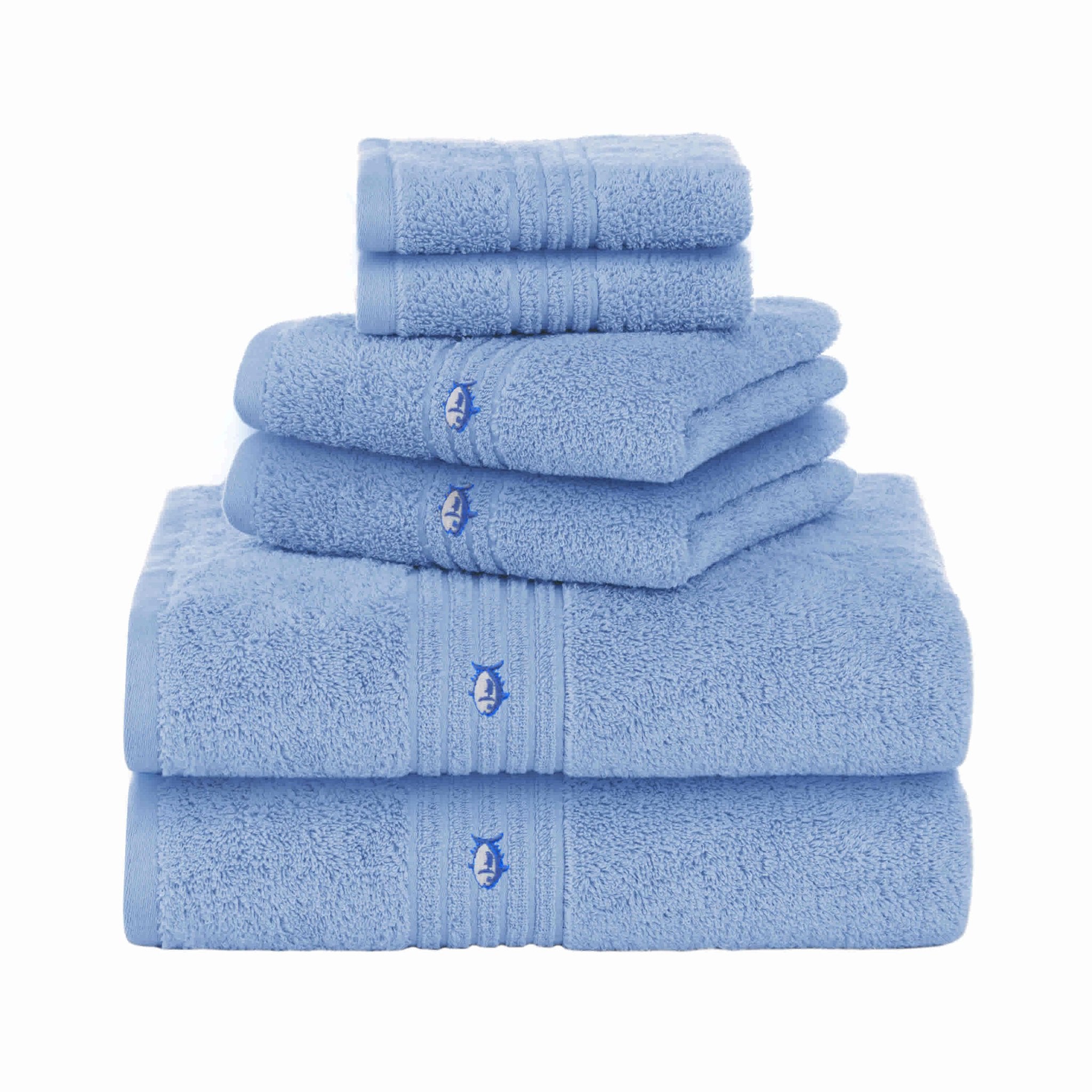 Southern Tide Performance 5.0 Cotton Durable 6-Piece Bath Towel Set