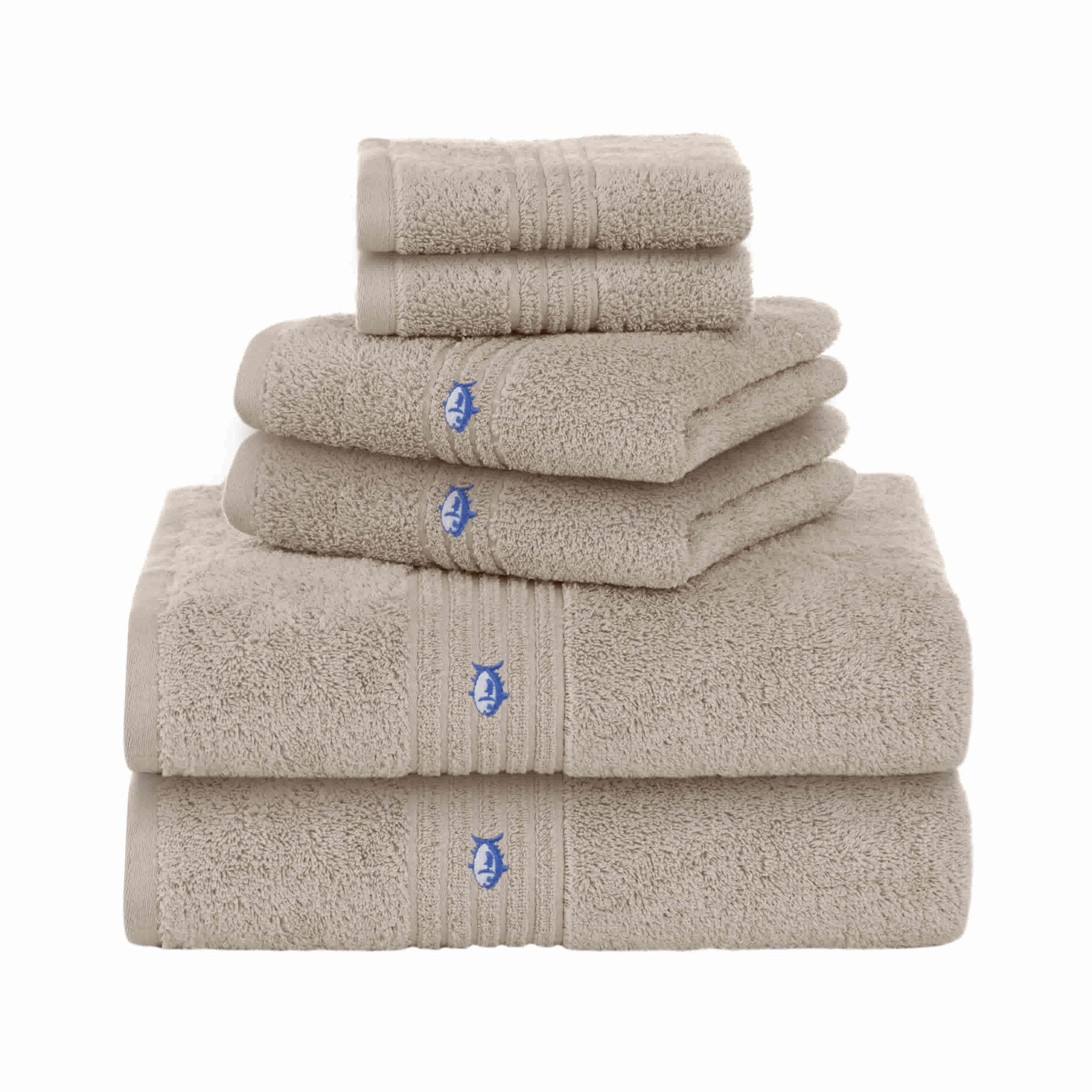 Southern Tide Performance 5.0 Cotton Durable 6-Piece Bath Towel Set