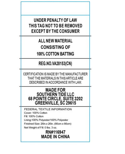 A white rectangular law label containing product information.