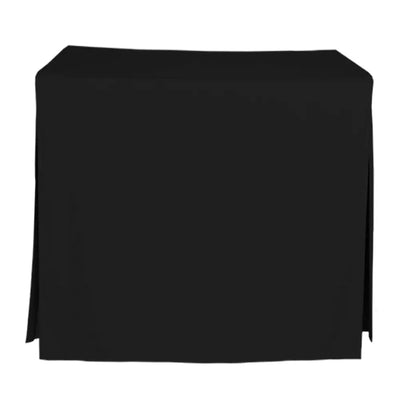 Green table cover on a white background