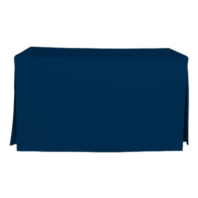 Sapphire blue table cover on a white background