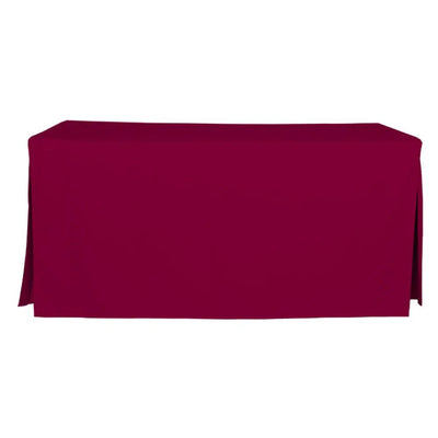 Garnet colot tablecloth on a white background